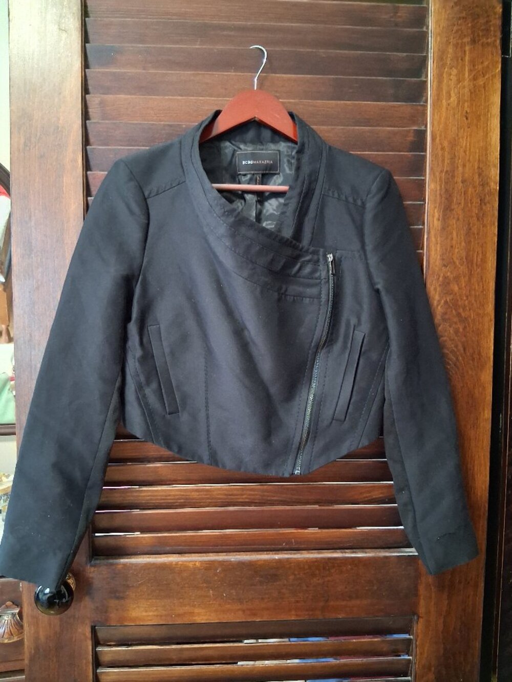 Black BCBGMAXAZRIA Asymmetrical Jacket